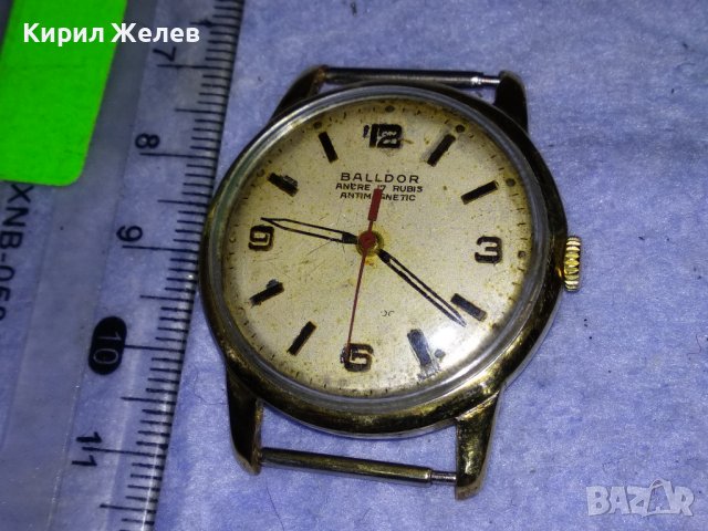 BALLDOR ANCRE 17 RUBIS Стар МАРКОВ ШВЕЙЦАРСКИ ПОЗЛАТЕН МЕХАНИЧЕН МЪЖКИ ЧАСОВНИК РАБОТЕЩ 37200, снимка 4 - Антикварни и старинни предмети - 40184488