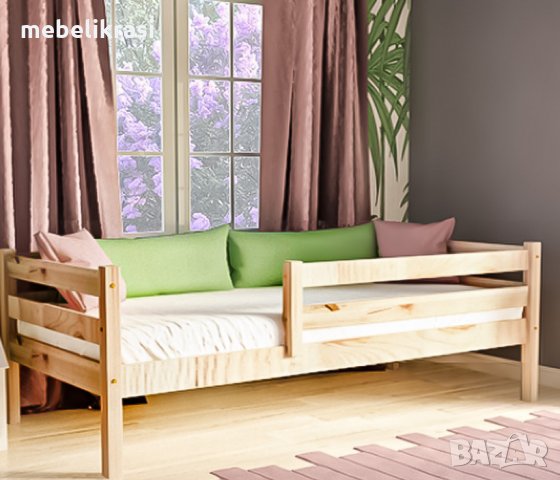 Легло Таня с преграда- Масив. Налично!, снимка 1 - Спални и легла - 34938356