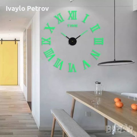 Луминисцентен стенен часовник римски/арабски цифри, снимка 3 - Стенни часовници - 38081235