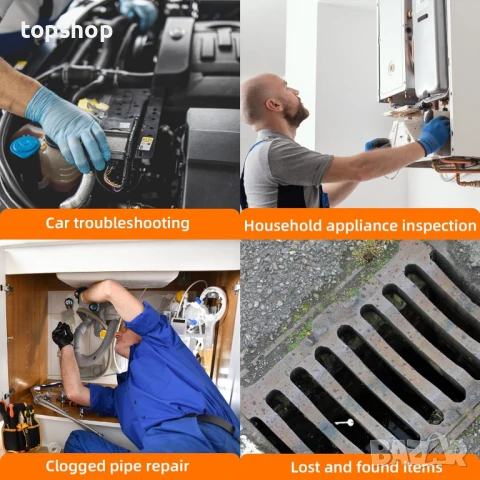 Ендоскопска камера със светлина, бороскоп Ennovor 1920 HD с 4.3" LCD екран, водоустойчива IP67 10м , снимка 9 - Друга електроника - 50694313