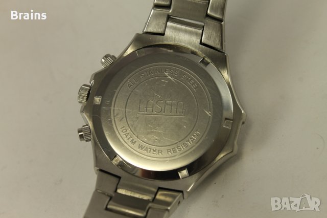 LASITA Chronograph Мъжки Стоманен Кварцов Часовник, снимка 8 - Мъжки - 38216934