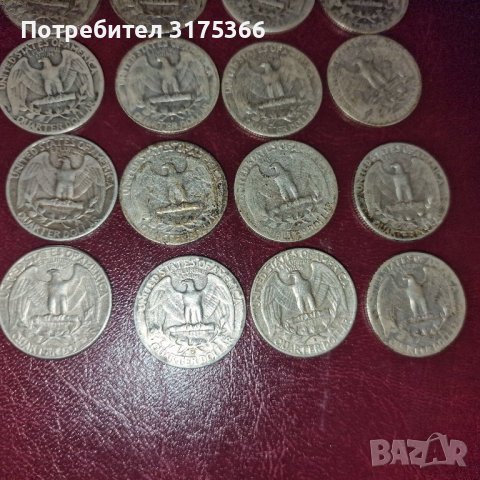 Сребърен четвърт куотър долар различни години  по избор от 1938 до 1960, снимка 6 - Нумизматика и бонистика - 43675813