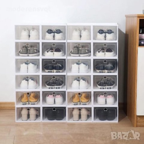 Сгъваеми Прозрачни Кутии за Обувки Оптимизирайте Съхранението на Обувките, снимка 2 - Органайзери - 43977072