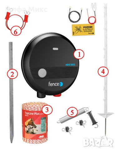 Комплект електропастир за кучета и котки 100 метра с колчета 3 линии, 220/230V DOG4, снимка 1