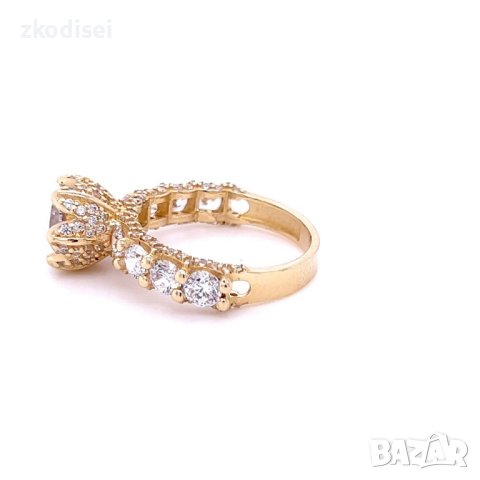 Златен дамски пръстен 4,63гр. размер:52 14кр. проба:585 модел:21860-5, снимка 3 - Пръстени - 44084538