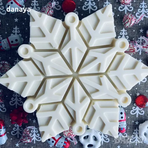 5629 Силиконова форма за кекс молд Голяма снежинка, снимка 2 - Форми - 48766574