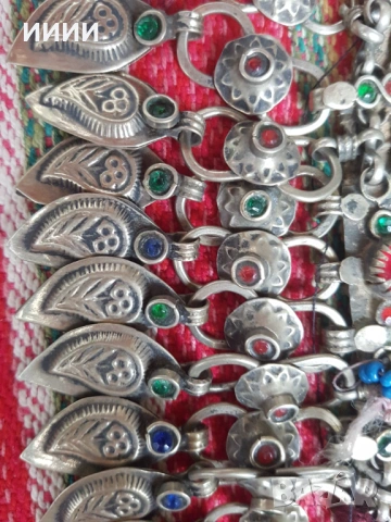 Родопски османски сребърен прочелник трепка кучка сокай накит , снимка 5 - Антикварни и старинни предмети - 53140857