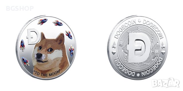 Dogecoin to the moon ( DOGE ) - Silver, снимка 1