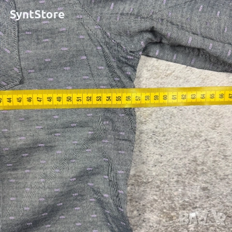 Спортно-елегантна риза Tommy Jeans / Томи Хилфигер - XL - Памук - Сив десен, снимка 5 - Ризи - 53374203