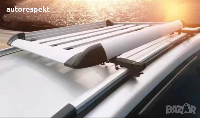 Багажник за покрива на автомобила 127 х 96 х 9 см + напречни греди , снимка 7 - Аксесоари и консумативи - 48341921