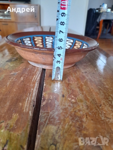 Стара керамична паница #19, снимка 2 - Други ценни предмети - 52929982