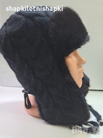 Дамска шапка лукс,ангора,вълна - 112, снимка 4 - Шапки - 52224695