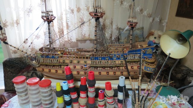 макет на кораб San Felipe-1690 Spanish Armada Galleon Tall Ship, снимка 13 - Други ценни предмети - 27893138