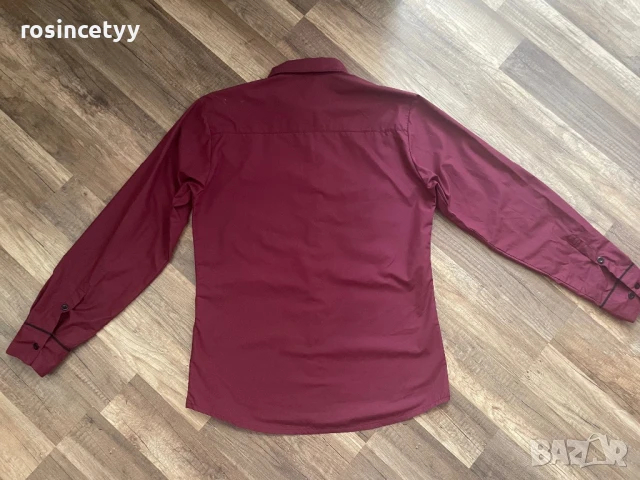 мъжка риза бордо, снимка 4 - Ризи - 50716902