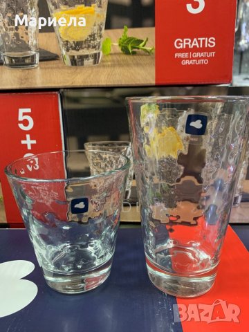 Комплект Чаши Оптика 8 бр. 4малки+4големи / Комплект Leonardo Optic