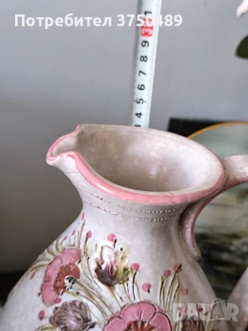 Красива керамична ръчно изработена ирисувана, снимка 6 - Декорация за дома - 53469964