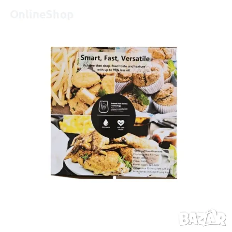 Уред за готвене без мазнина Air Fryer,4 л.,700W , снимка 12 - Други - 47616520