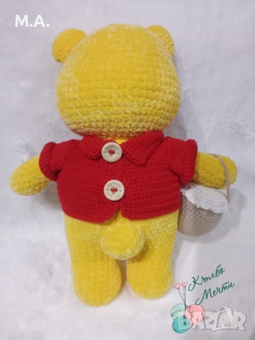 Мечо Пух - плетена играчка , снимка 6 - Плюшени играчки - 53010456