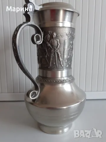 Комплект за вино и ракия от калай Antik*Vintage  #42, снимка 3 - Антикварни и старинни предмети - 47983497