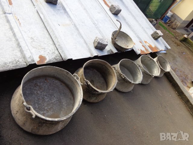 Стари медни котли и тава., снимка 5 - Антикварни и старинни предмети - 39311803