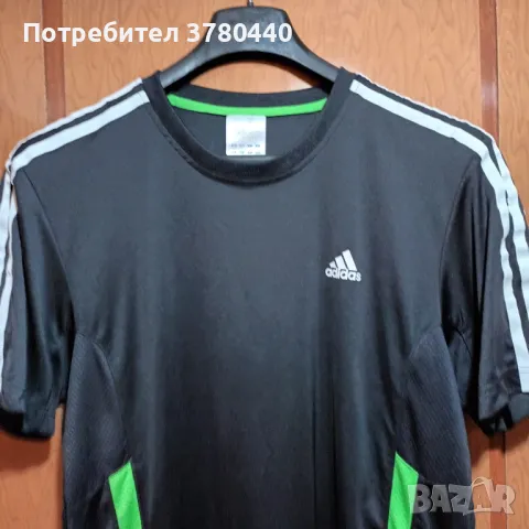 Нова черна тениска "Адидас", снимка 2 - Тениски - 50185535
