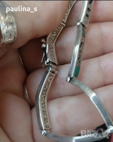 Два различни броя / Винтидж / Стара сребърна гривна / проба 925 и 950 , снимка 9 - Гривни - 34973978
