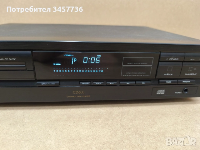 Cd Player Philips CD 600 , снимка 3 - Ресийвъри, усилватели, смесителни пултове - 51957724