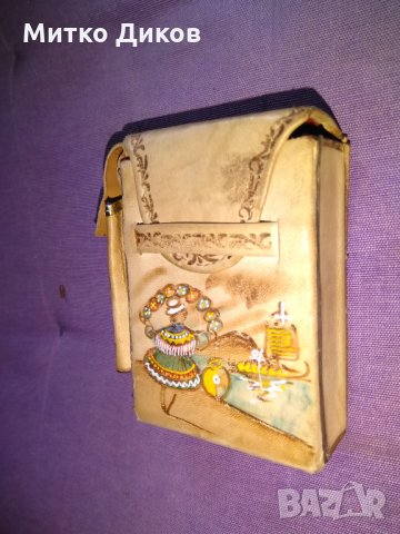 Калъвче за цигари 100мм-за запалка -за колан -естествена кожа-100х70х25мм, снимка 4 - Табакери - 32810526