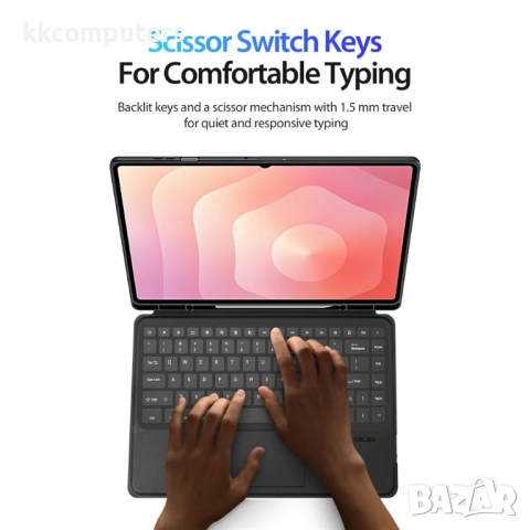 Клавиатура с калъф DUX DUCIS DK Series за Samsung Galaxy Tab S11 Ultra – Bluetooth 5.0, тъчпад и кож, снимка 8 - Резервни части за телефони - 52330855