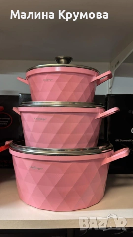 Висококачествен комплект касероли Cheffinger – елегантност, здравина и удобство в кухнята, снимка 6 - Съдове за готвене - 53173088