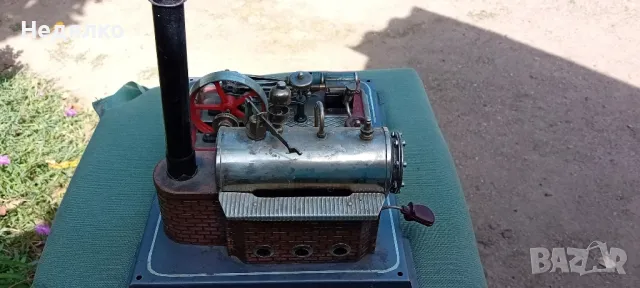 Стара немска метална играчка,парен котел,двигател, снимка 5 - Антикварни и старинни предмети - 47342574