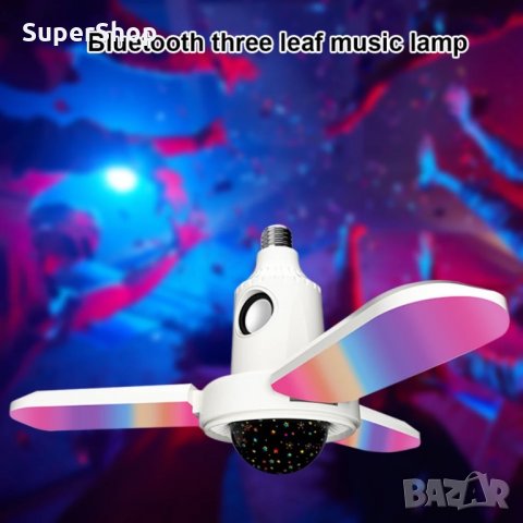 LED Лампа с колона и цветомузика BLUETOOTH дистанционно диско, снимка 7 - Bluetooth тонколони - 35109740