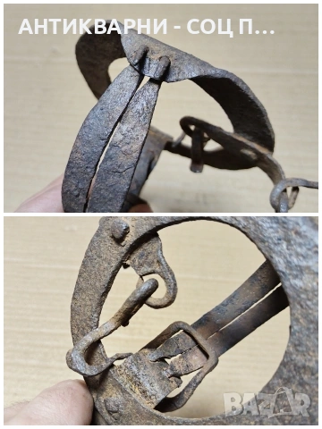 Стар Кован Малък Капан За Животни / НОМЕР 639., снимка 8 - Антикварни и старинни предмети - 53289162