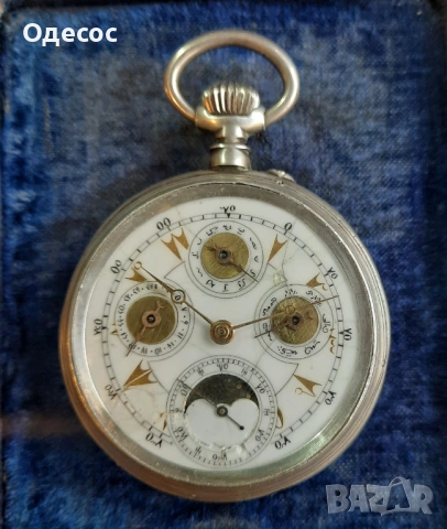 Старинен сребърен Швейцарски джобен часовник Tavannes, снимка 6 - Антикварни и старинни предмети - 53224648