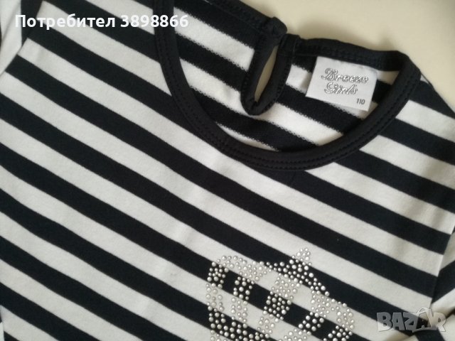 Детска рокля с дълъг ръкав - размер 110 и 116 см., снимка 2 - Детски рокли и поли - 43270143