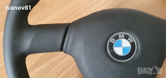 Bmw E30 M3 EVO 89' Sport Steering Wheel small 370mm Full Leather 2226086 м волан бмв е30 KBA 70121, снимка 3 - Части - 49333343