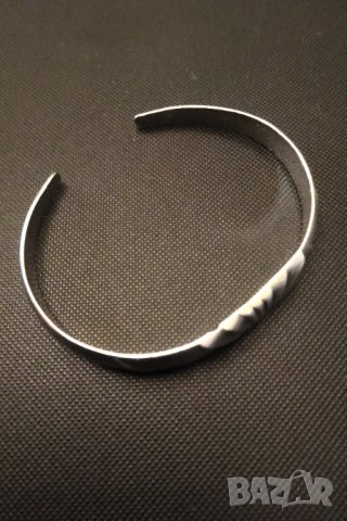 намалена Стара масивна сребърна гривна ръчна изработка , снимка 3 - Гривни - 34853362