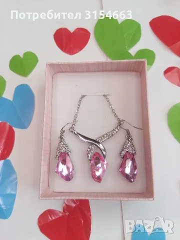 Комплект колие и обици , снимка 3 - Бижутерийни комплекти - 49012329