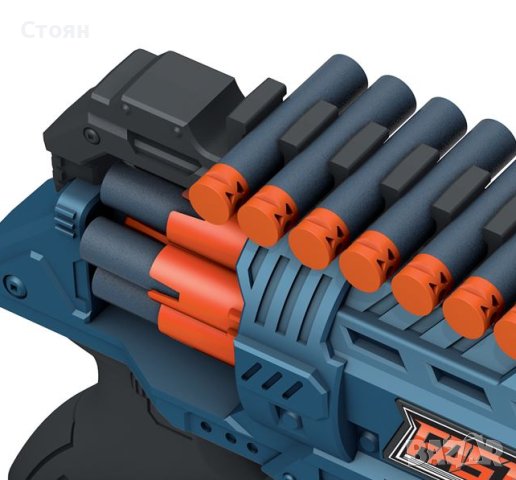 Картечница със синьо-оранжев Терминатор и 36 пенопластови куршума, снимка 3 - Други - 43072919