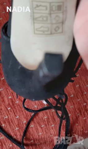 Черни велурени обувки с ресни, снимка 4 - Дамски елегантни обувки - 27663278