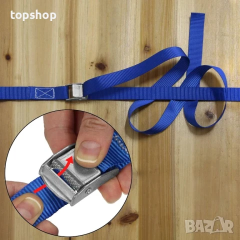 Лента за закрепване на товари, Колан самопритягащ 25MM X 2,5M 250 кг, снимка 4 - Аксесоари и консумативи - 50555775