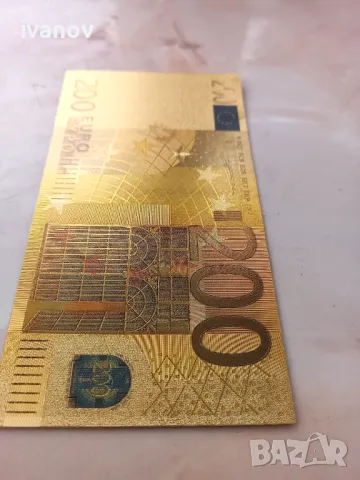 Златна банкнота 200€, снимка 2 - Нумизматика и бонистика - 48126712