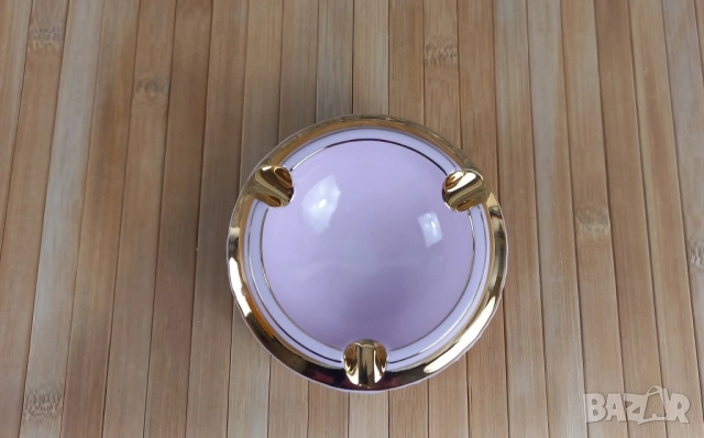 Чешки розов порцелан - ваза и пепелник, снимка 5 - Други - 51640118