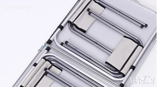 Къмпинг комплект 3 в 1: Сгъваема маса с 4 стола и чадър , снимка 3 - Маси - 50680533