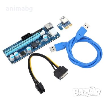 ANIMABG Екстендер extender версия 006C кабел USB 3.0 PCI-E за свързване на видео карта като външна з, снимка 1 - Мрежови адаптери - 44059272