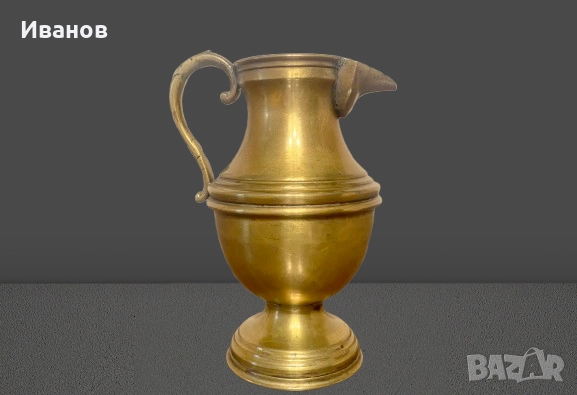 Цена - 15€. Винтидж Месингова Кана с богато украсени детайли, снимка 5 - Антикварни и старинни предмети - 51864731