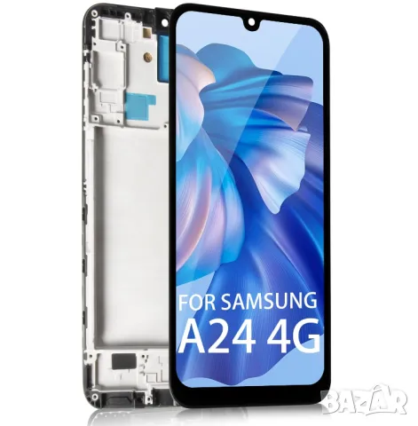Дисплей за Samsung Galaxy A24 4G, тъчскрийн, SM-A245F, екран А24, A245, с рамка, тъч скрийн, A24