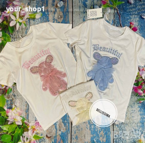 дамска  тениска beautiful , снимка 2 - Тениски - 43839537