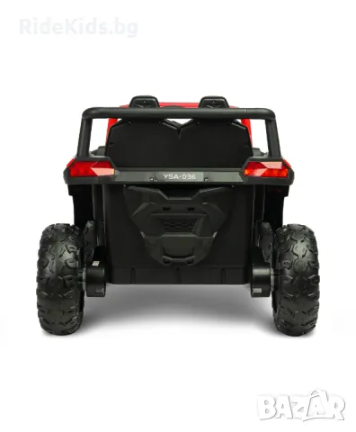 Офроуд акумулаторен автомобил AXEL – Червен, 4x4, с дистанционно и LED, снимка 6 - Детски велосипеди, триколки и коли - 50099511