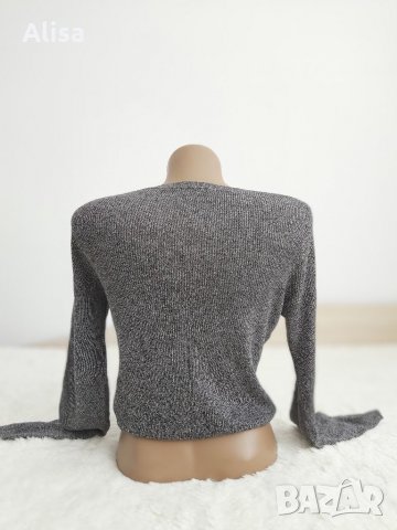 Дамска сива блуза, снимка 5 - Блузи с дълъг ръкав и пуловери - 34624118